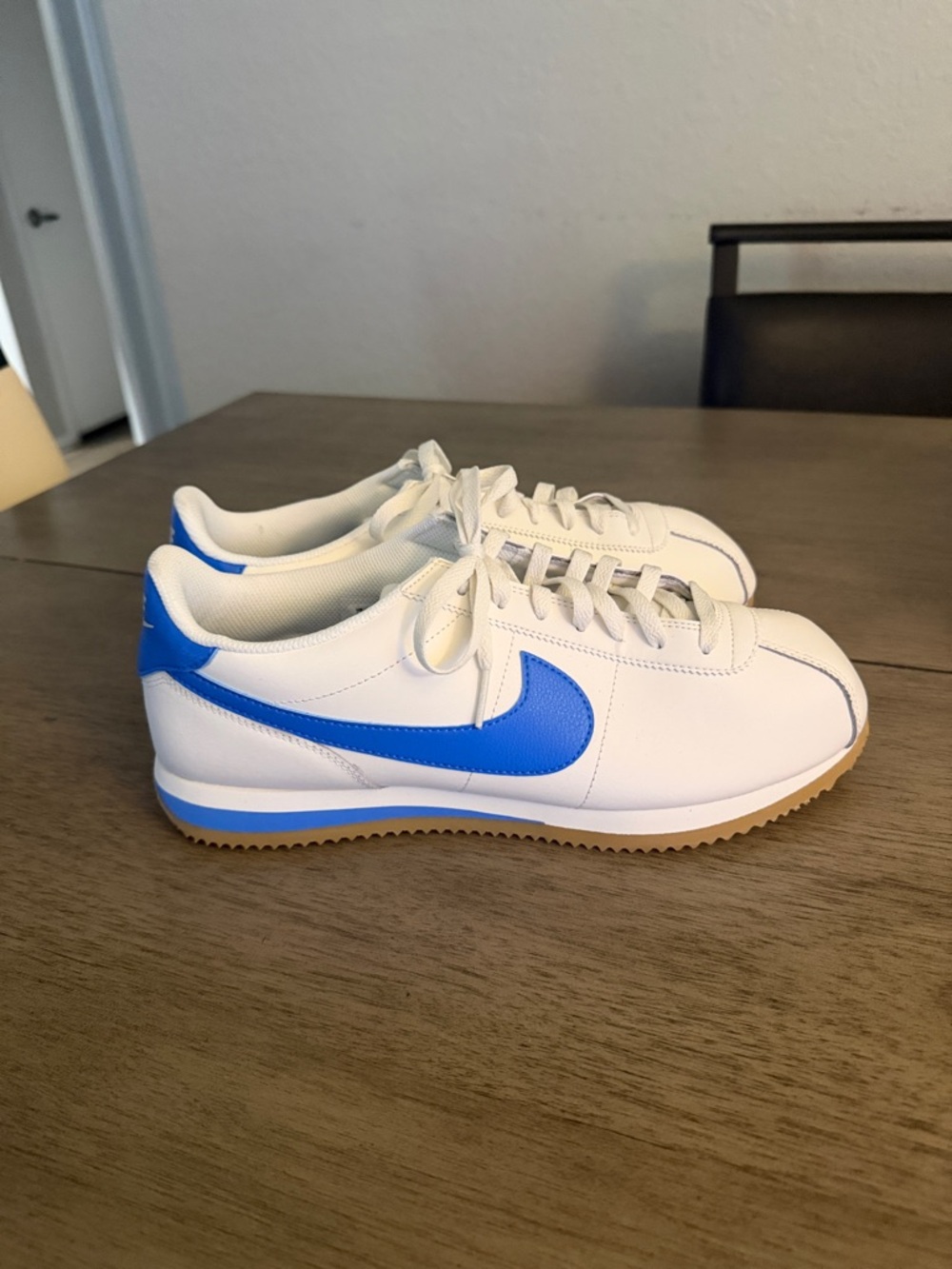 Nike Cortez White & Blue Classic Sneaker